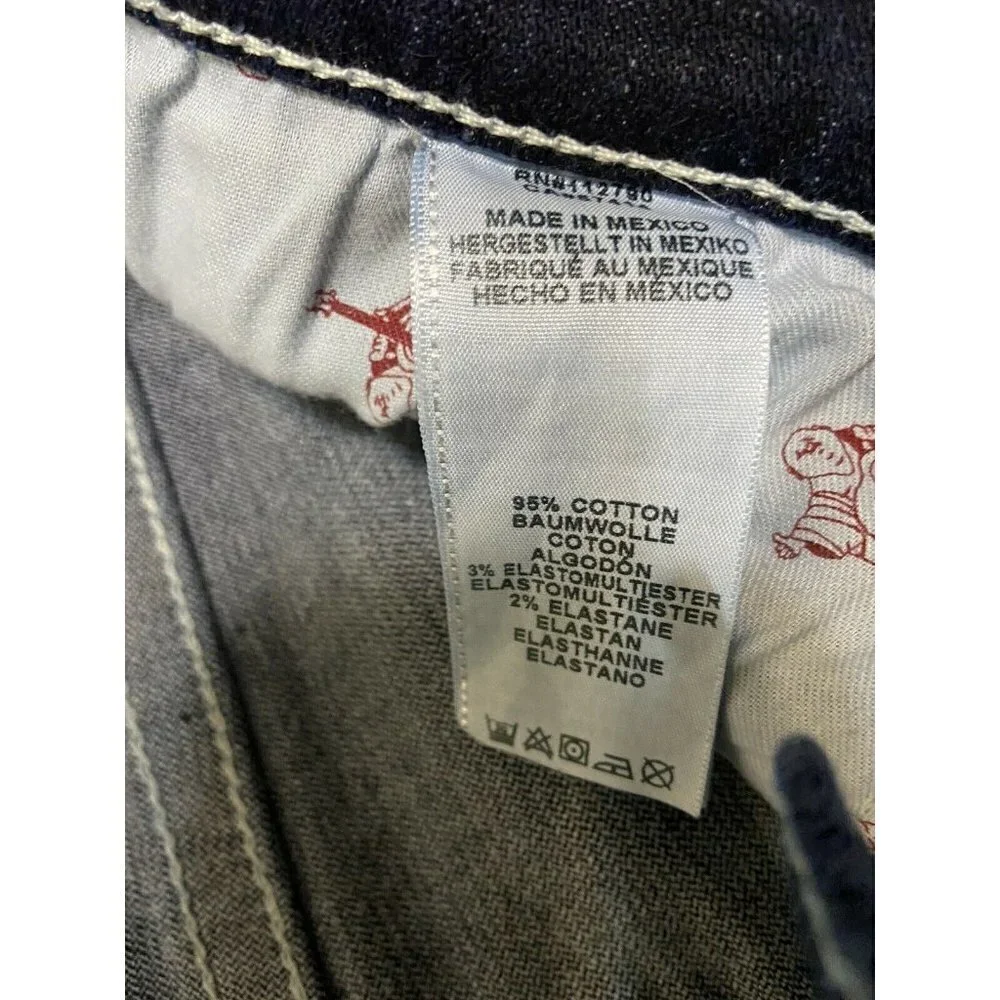 True Religion Men 38‎ Moto Skinny Run Stitch Denim